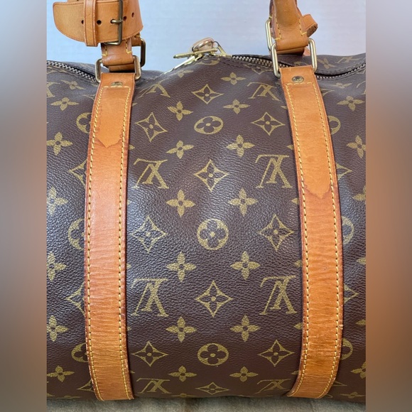 LOUIS VUITTON MONOGRAM KEEPALL 50 BANDOULIERE TRAVEL BAG - Picture 12 of 14